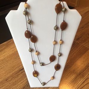 Beaded Brown Necklace